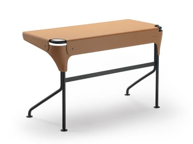 TUCANO - Steel and leather writing desk by Zanotta