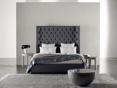 TURMAN - Fabric double bed with tufted headboard by Meridiani