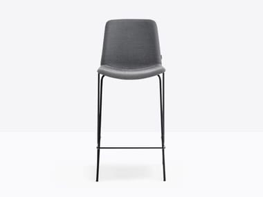 TWEET 896/2 - Upholstered stackable stool by Pedrali