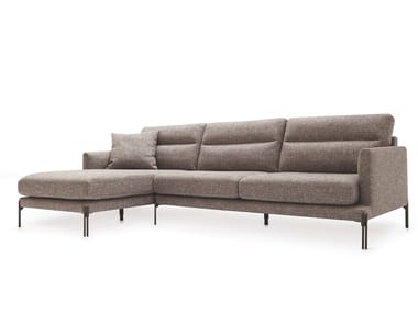 TWIN - Fabric sofa with chaise longue by Calligaris