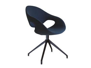 MOON UPHOLSTERED - Upholstered swivel fabric chair by Tonon