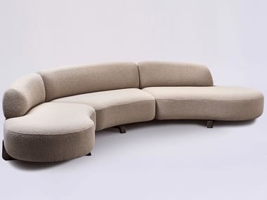 VAO - Curved 3 seater wool sofa by Paolo Castelli