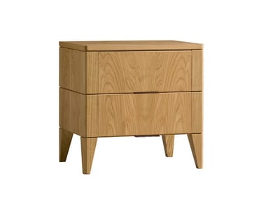 VITTORIO - Cherry wood bedside table with drawers by Morelato