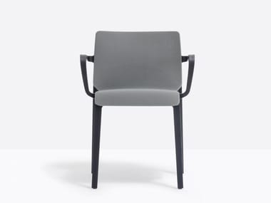 VOLT 676 - Upholstered chair with armrests by Pedrali