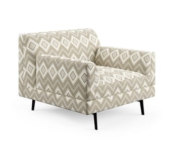 WARMOVER - Upholstered fabric armchair with armrests by Liu Jo Living Collection