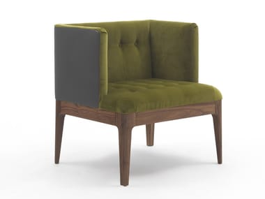 WENDY - Tufted fabric easy chair by Porada