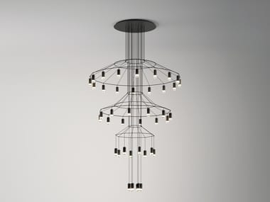 WIREFLOW CHANDELIER - LED dimmable pendant lamp by Vibia