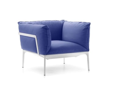 YALE - Upholstered fabric armchair with armrests by MDF Italia