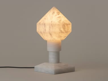 Zeleste - LED alabaster table lamp by Santa & Cole