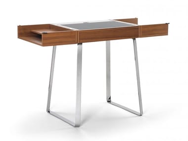 ZELOS HOME DESK - Steel and wood secretary desk by Classicon