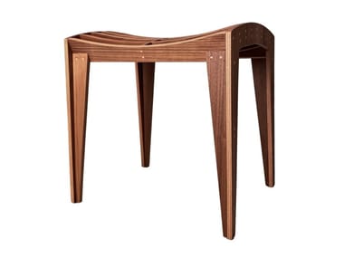 ZERO - Low walnut stool by Morelato