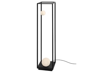 ABACHINA - LED aluminium floor lamp with tray by Karman