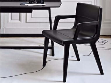 ACANTO '14 - Leather chair with armrests by Maxalto