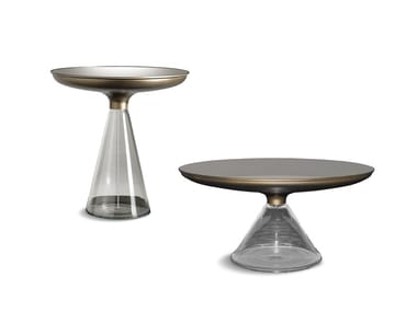 ACCADEMIA - Round glass coffee table by Reflex