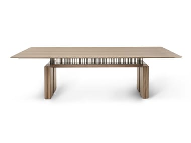 G-CODE - Walnut table by Giorgetti