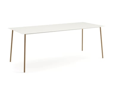 ONEMM - Rectangular metal high table by Arper