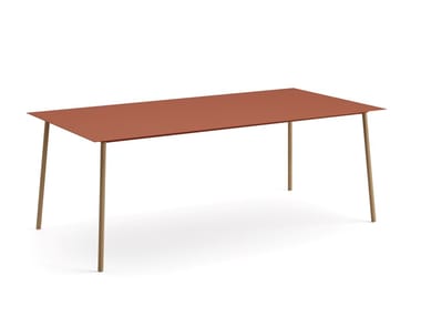 ONEMM - Rectangular metal table by Arper