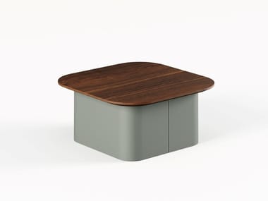 AFINA - Square walnut wood veneer coffee table by Frezza