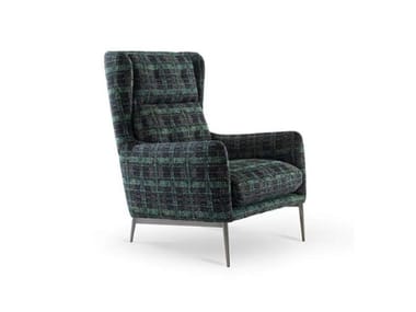 AFTEREIGHT - Fabric armchair with armrests by Natuzzi Italia