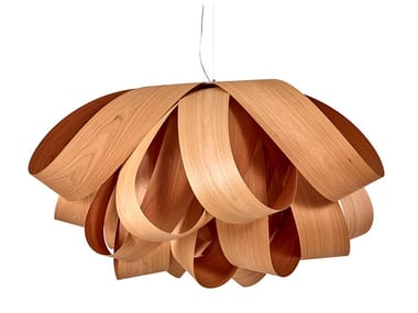 AGATHA LARGE - Handmade wood veneer pendant lamp by LZF