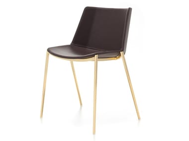 A?KU SOFT - Leather chair by MDF Italia