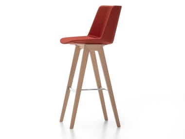 A?KU STOOL - High fabric stool with back by MDF Italia