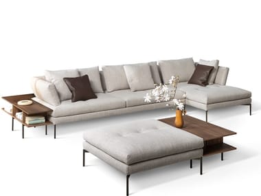 ALIANTE - Fabric sofa with chaise longue by Bonaldo