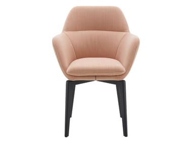 AM?D?E - Upholstered fabric chair with armrests by Ligne Roset