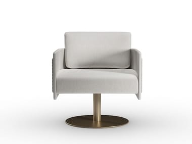 AMET - Swivel fabric armchair with armrests by Reflex