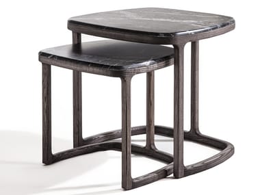 ANTIGONE - Ash coffee table and marble top by Porada