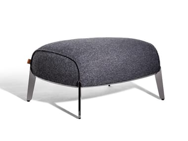 ARCHIBALD GRAN COMFORT - Upholstered footstool by Poltrona Frau