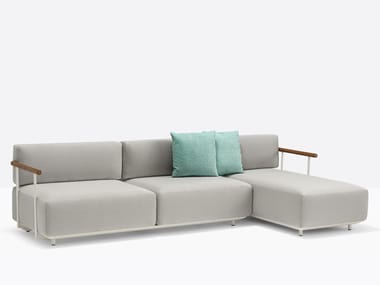 ARKI-SOFA - Sectional fabric garden sofa with chaise longue by Pedrali