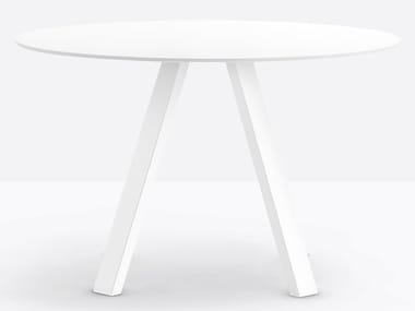 ARKI-TABLE ARK5 - Round wooden table by Pedrali