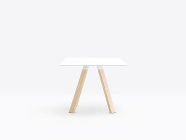 ARKI-TABLE ARKW5 WOOD - Square wooden table by Pedrali