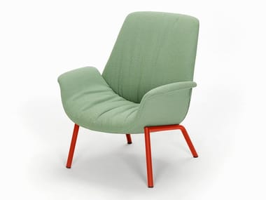 ILA 2023 - Fabric armchair with steel structure by Pedrali