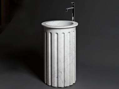 ATLANTE - Freestanding Carrara marble washbasin by Antonio Lupi Design