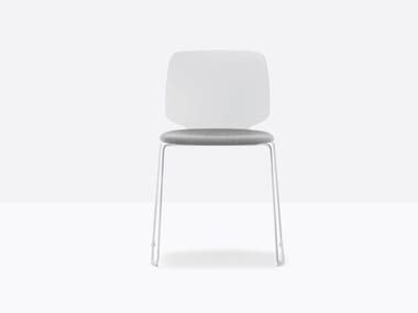 BABILA 2740/A - Sled base upholstered technopolymer chair by Pedrali