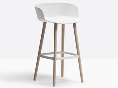 BABILA 2758 - Polypropylene stool with armrests with footrest by Pedrali