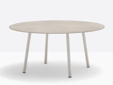 BABILA TBA/2 - Round porcelain stoneware garden table by Pedrali