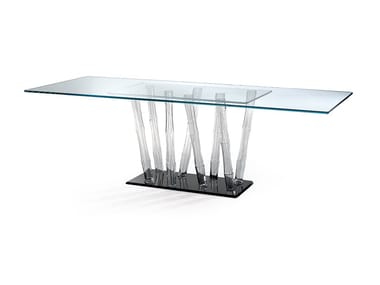 BAMBOO - Glass dining table by Reflex