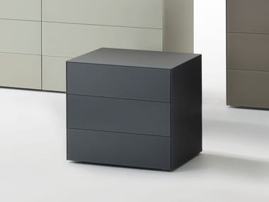 MAGIC BOX - Crystal bedside table with drawers by Glas Italia