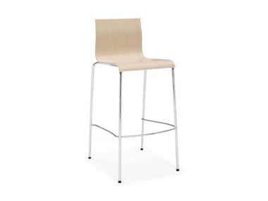 NOA BARSTOOL - Beech barstool with footrest by Casala