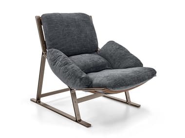 BELAIR - Sled base fabric armchair by Arketipo