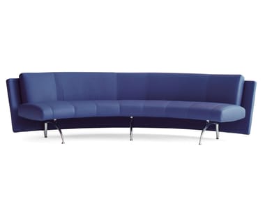 WAITING - Modular upholstered bench seating with back by Moroso