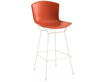 BERTOIA - Plastic stool with back (Request Info)