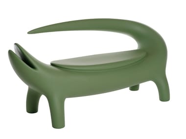 BIG KROKO - Polyethylene garden bench by Slide