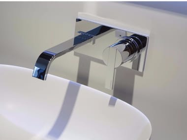 BIKAPPA - Wall-mounted washbasin mixer with plate by Antonio Lupi Design