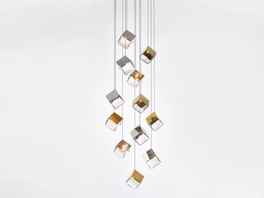 PYRITE 12 - Handmade Blown crystal chandelier by bomma