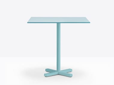 BOLD 4750 - Square steel contract table with 4-star base by Pedrali