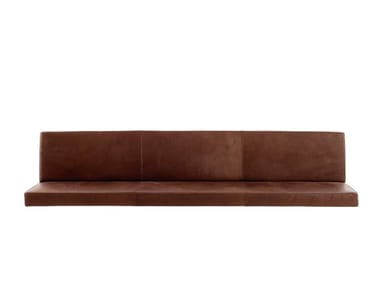 BOP - Wall-hung leather bench with back by more